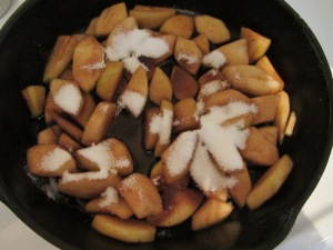 Pears, balsamic vinegar, and sugar.