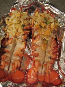Stuffed lobsters.