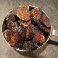 Sliced dried figs.