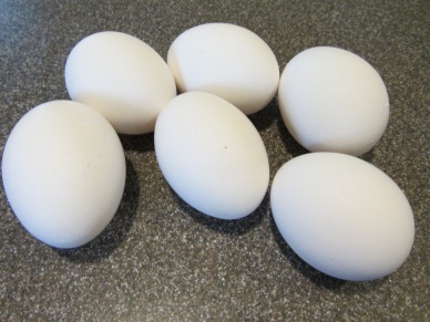 Eggs - need 4 whole and 2 whites.