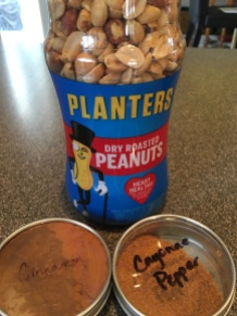 Peanuts, cinnamon, and cayenne.