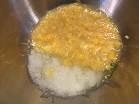 Jalapeno, grated onion, and creamed corn.