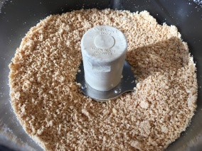 Cashews and Kosher salt processed in food processor.