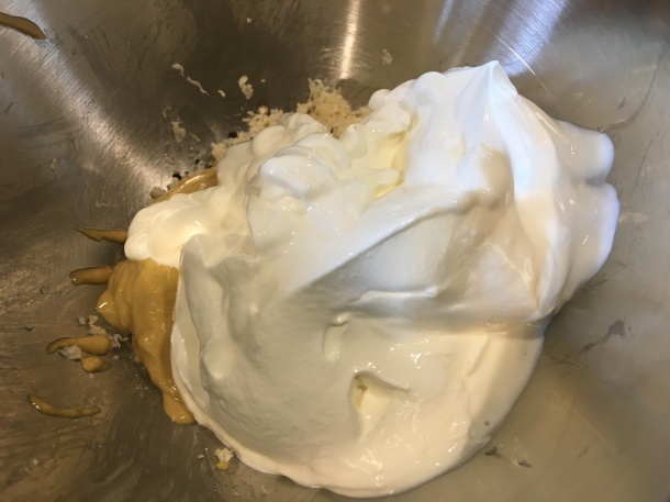Sour cream added to the bowl.