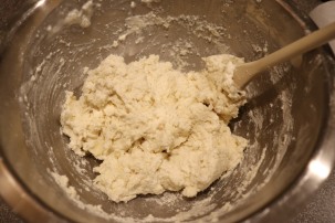 Dough stirred until just combined.