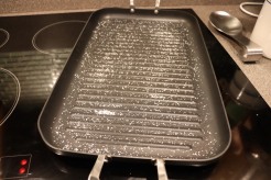 Salted grill pan.